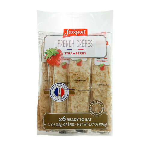 Jacquet Strawberry French Crepes, 6 Pack/1.1oz, France Jacquet Strawberry French Crepes, 6 Pack/1.1oz, France
