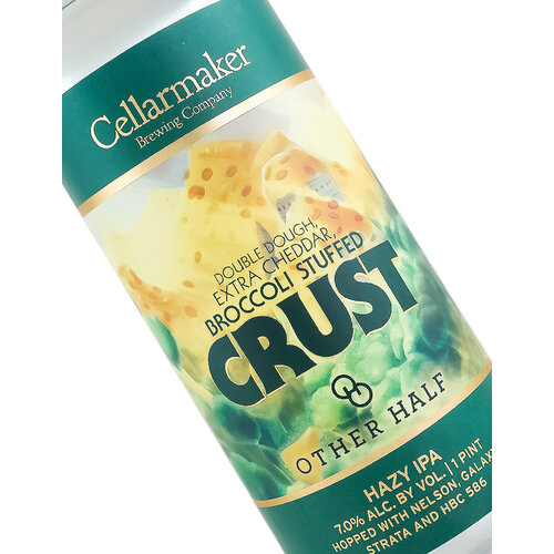 Cellarmaker Brewing/Other Half Brewing "Double Dough, Extra Cheddar, Broccoli Stuffed Crust" Hazy IPA 16oz Can - Oakland, CA