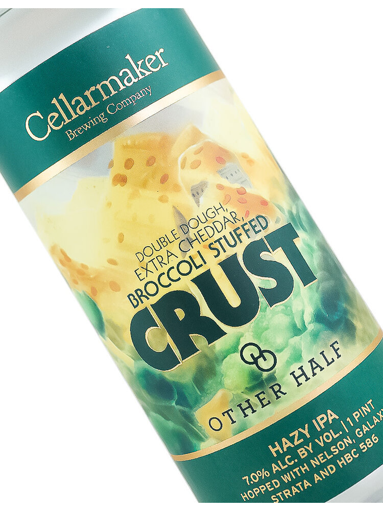 Cellarmaker Brewing/Other Half Brewing "Double Dough, Extra Cheddar, Broccoli Stuffed Crust" Hazy IPA 16oz Can - Oakland, CA