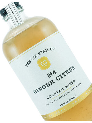 Yes Cocktail No. 4 "Ginger Citrus" Cocktail Mixer 16oz Bottle, Paso Robles, California