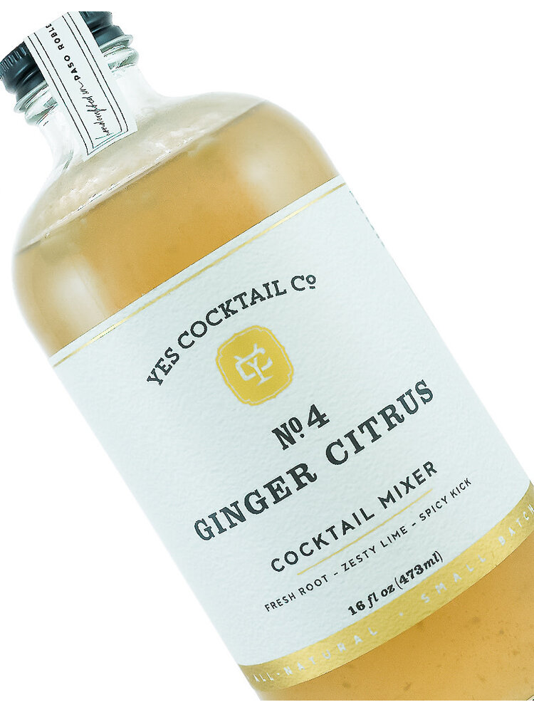 Yes Cocktail No. 4 "Ginger Citrus" Cocktail Mixer 16oz Bottle, Paso Robles, California