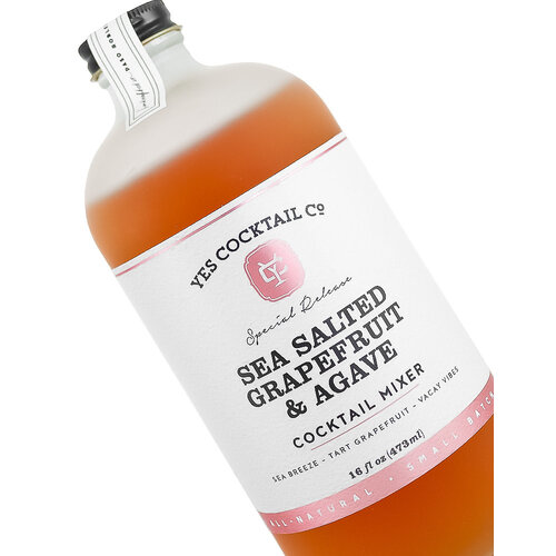 Yes Cocktail "Sea Salted Grapefruit & Agave" Cocktail Mixer 16oz Bottle, Paso Robles, California Yes Cocktail "Sea Salted Grapefruit & Agave" Cocktail Mixer 16oz Bottle, Paso Robles, California