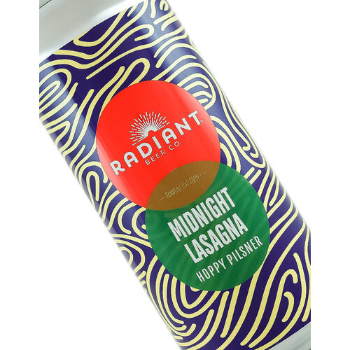 Radiant Beer "Midnight Lasagna" Hoppy Pilsner 16oz Can - Anaheim, CA Radiant Beer "Midnight Lasagna" Hoppy Pilsner 16oz Can - Anaheim, CA