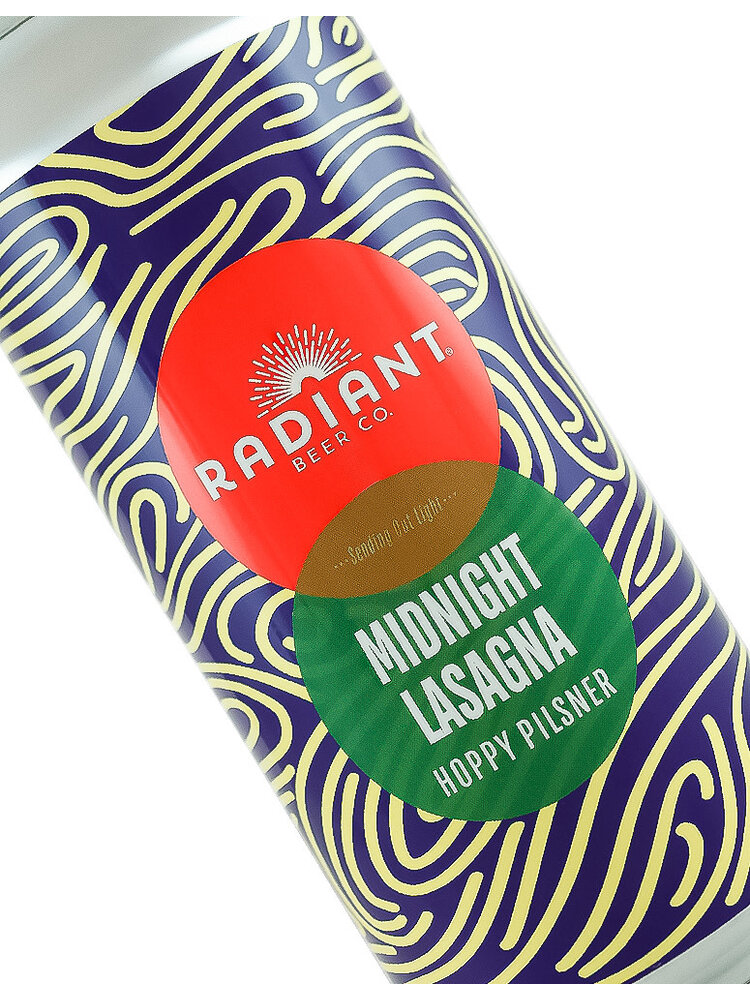 Radiant Beer "Midnight Lasagna" Hoppy Pilsner 16oz Can - Anaheim, CA