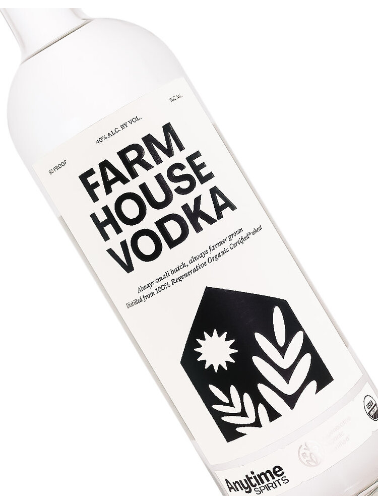 Anytime Spirits "Farm House" Vodka, Maryland