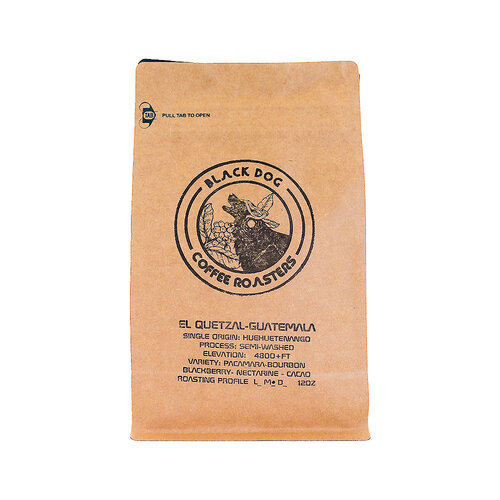 Black Dog Coffee Roasters "El Quetzal Guatemala" Whole Coffee Beans 12oz Bag,Signal Hill, California Black Dog Coffee Roasters "El Quetzal Guatemala" Whole Coffee Beans 12oz Bag,Signal Hill, California