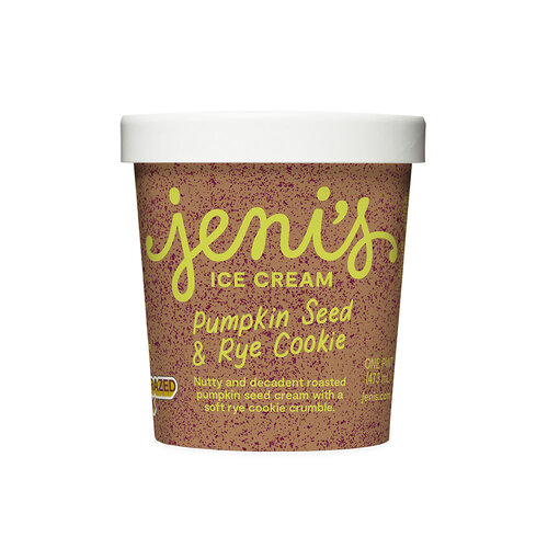 Jeni's "Pumpkin Seed & Rye Cookie" Ice Cream Pint, Ohio Jeni's "Pumpkin Seed & Rye Cookie" Ice Cream Pint, Ohio