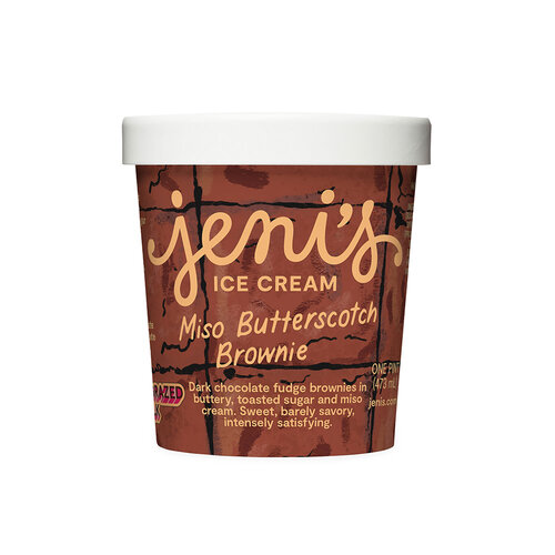 Jeni's "Miso Butterscotch Brownie" Ice Cream Pint, Ohio Jeni's "Miso Butterscotch Brownie" Ice Cream Pint, Ohio