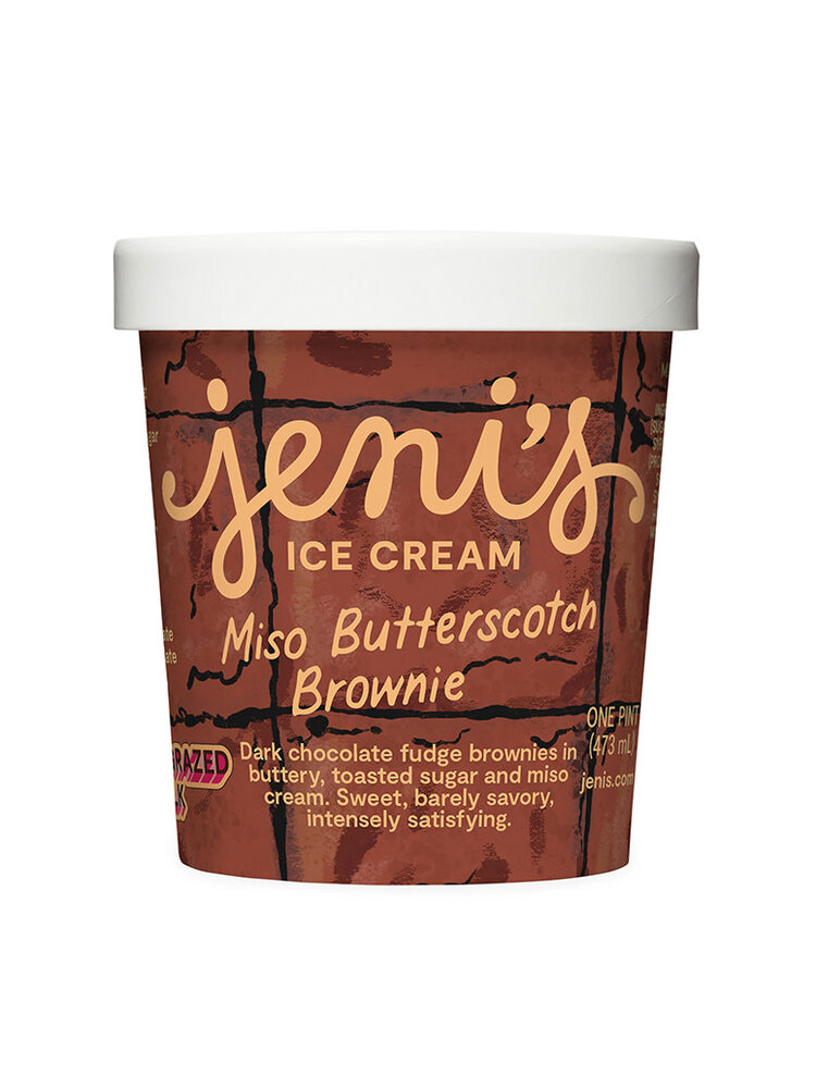 Jeni's "Miso Butterscotch Brownie" Ice Cream Pint, Ohio