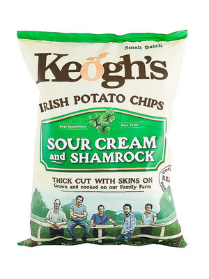 Keogh's "Sour Cream and Shamrock" Irish Potato Chips 4.4oz Bag, Ireland