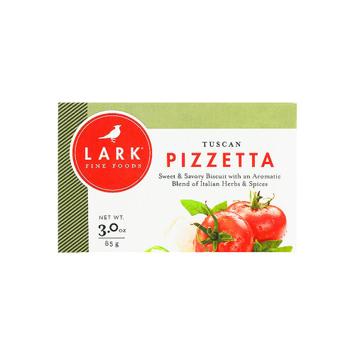 Lark "Tuscan Pizzetta" Sweet & Savory Biscuit With An Aromatic Blend Of Italian Herbs & Spices 3oz Box, Essex, Massachusetts Lark "Tuscan Pizzetta" Sweet & Savory Biscuit With An Aromatic Blend Of Italian Herbs & Spices 3oz Box, Essex, Massachusetts