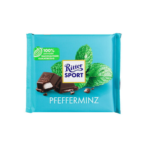 Ritter Sport "Pfefferminz" (Peppermint) 3.5oz Bar, Germany Ritter Sport "Pfefferminz" (Peppermint) 3.5oz Bar, Germany
