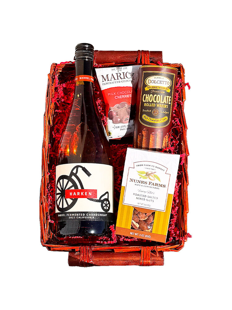 "Harken California Chardonnay" Single Bottle Gift Basket