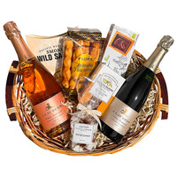 "Madame Bubbly" J. Laurens  Brut & Brut Rose 2 Bottle Gift Basket