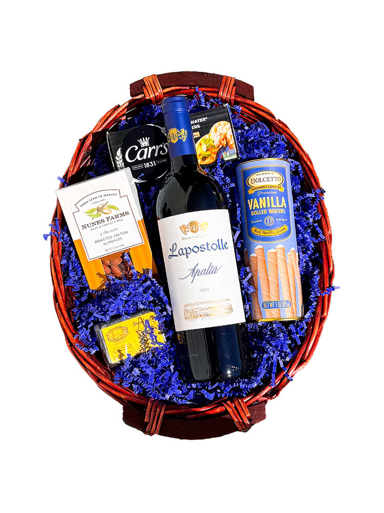 "Salud!" Lapostolle Apalta Single Bottle Gift Basket The Wine Country