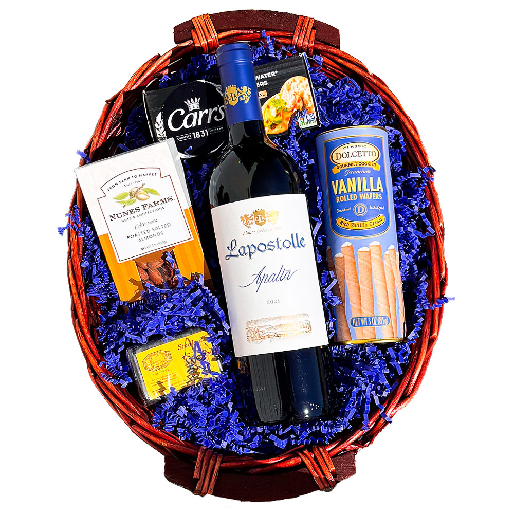 "Salud!" Lapostolle Apalta Single Bottle Gift Basket The Wine Country