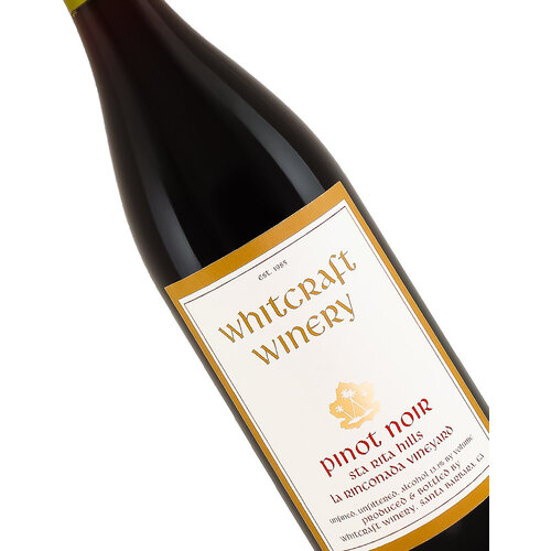Whitcraft Winery 2022 Pinot Noir, La Rinconada Vineyard, Sta Rita Hills, Santa Barbara Whitcraft Winery 2022 Pinot Noir, La Rinconada Vineyard, Sta Rita Hills, Santa Barbara