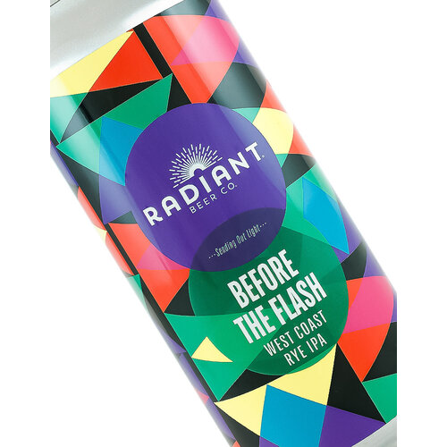 Radiant Beer "Before The Flash" West Coast Rye IPA 16oz Can - Anaheim, CA Radiant Beer "Before The Flash" West Coast Rye IPA 16oz Can - Anaheim, CA
