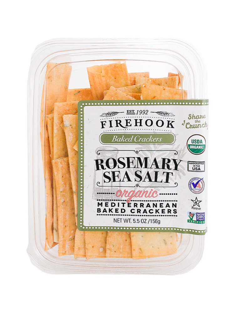 Firehook Rosemary & Sea Salt Crackers  5.5oz Container, Chantilly, Virginia