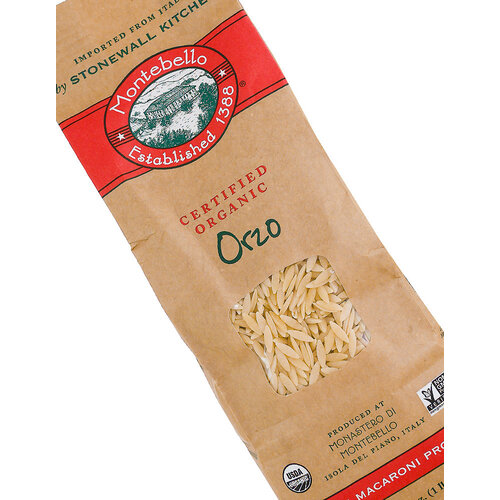 Montebello Organic Orzo Pasta 1 Pound Bag, Italy Montebello Organic Orzo Pasta 1 Pound Bag, Italy