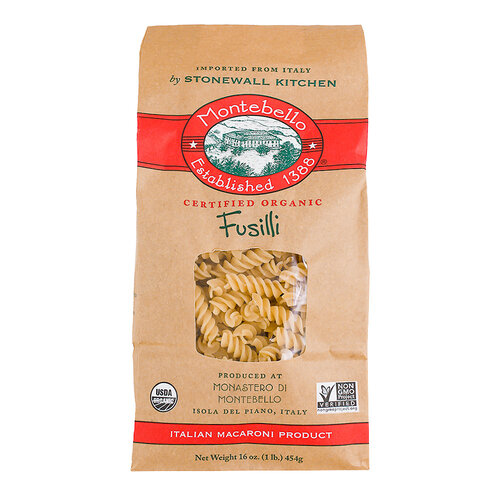 Montebello Organic Fusilli Pasta 1 Pound Bag, Italy Montebello Organic Fusilli Pasta 1 Pound Bag, Italy