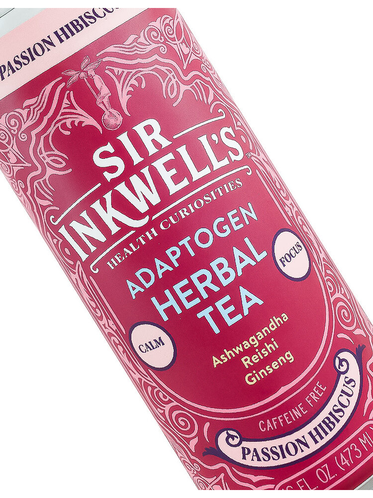 Sir Inkwell's "Passion Hibiscus" Adaptogen Herbal Tea 16oz Can, Manhattan Beach, California