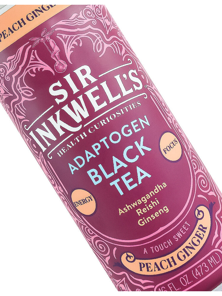Sir Inkwell's "Peach Ginger" Adaptogen Black Tea 16oz Can, Manhattan Beach, California