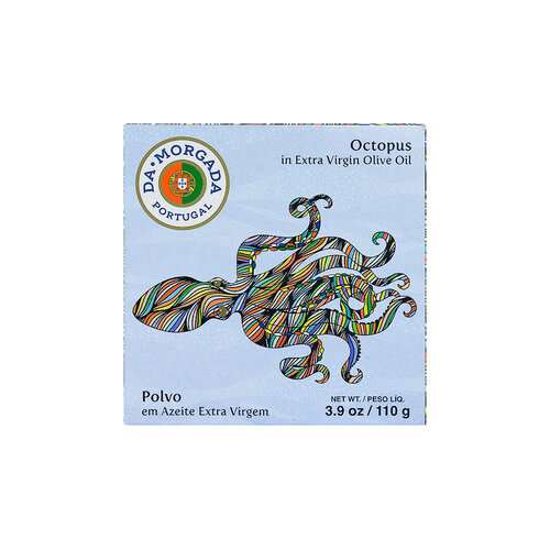 Da Morgada Octopus In Extra Virgin Olive Oil 3.9oz Tin, Portugal Da Morgada Octopus In Extra Virgin Olive Oil 3.9oz Tin, Portugal