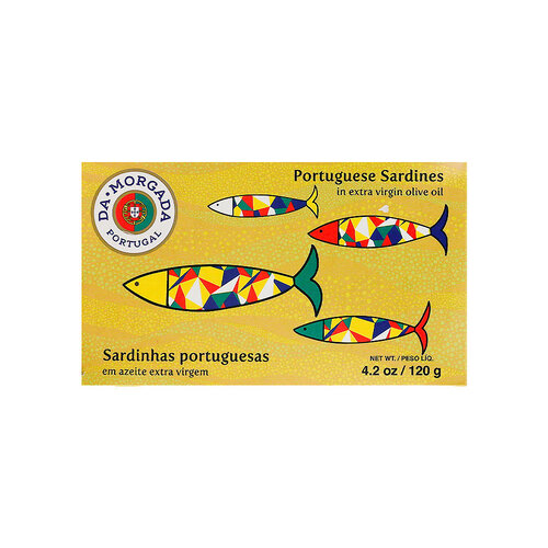 Da Morgada Portuguese Sardines in Extra Virgin Olive Oil 4.2oz Tin, Portigal Da Morgada Portuguese Sardines in Extra Virgin Olive Oil 4.2oz Tin, Portigal