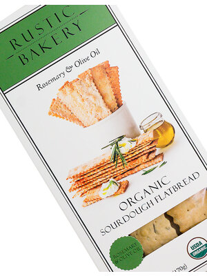 Rustic Bakery Rosemary & Olive Oil Oranic Sourdough Flatbread Crackers 6oz Box Petaluma, California