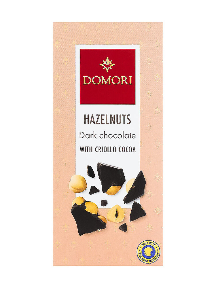 Domori Hazelnuts Dark Chocolate With Criollo Cocoa 2.64oz Bar, Italy
