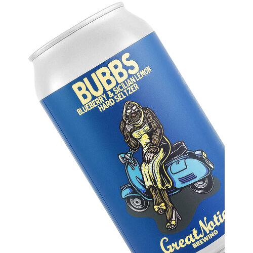Great Notion Brewing "Bubbs" Blueberry & Sicilian Lemon Hard Seltzer 12oz Can - Portland, OR Great Notion Brewing "Bubbs" Blueberry & Sicilian Lemon Hard Seltzer 12oz Can - Portland, OR