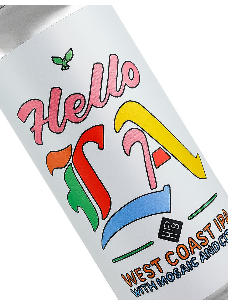 Highland Park Brewery "Hello LA" (White Label) West Coast IPA 16oz Can - Los Angeles, CA