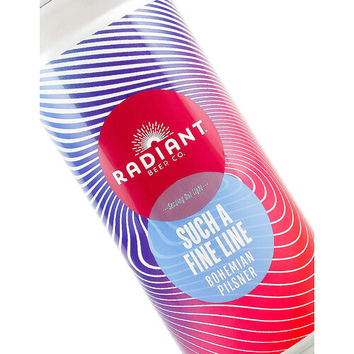 Radiant Beer Co. "Such a Fine Line" Bohemian Pilsner 16oz Can - Anaheim, CA Radiant Beer Co. "Such a Fine Line" Bohemian Pilsner 16oz Can - Anaheim, CA