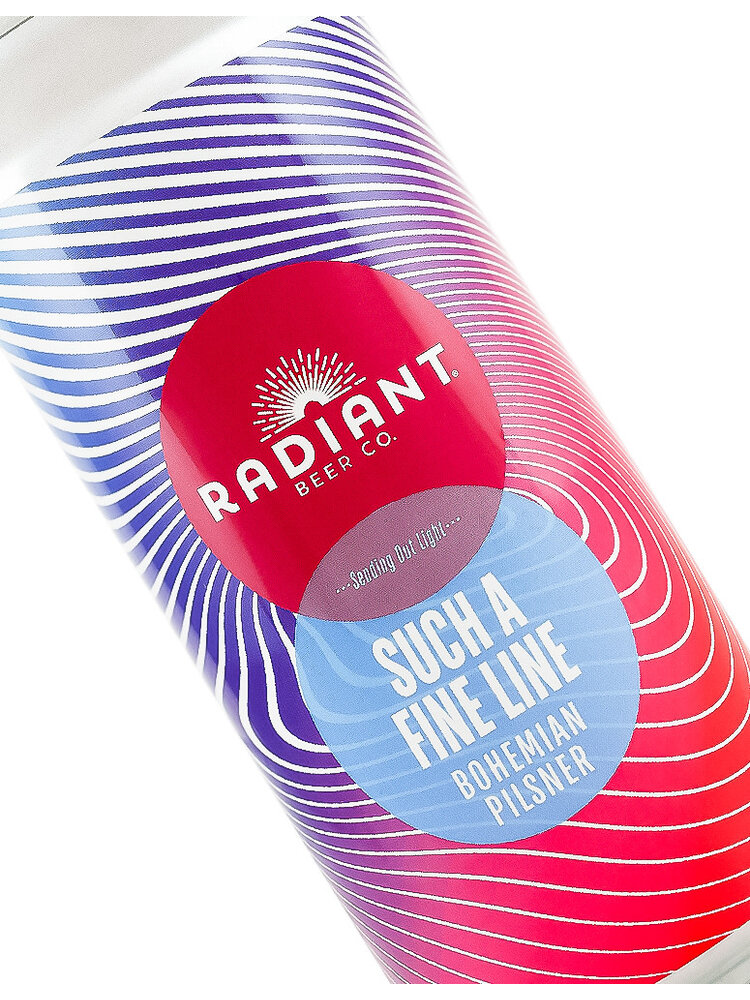Radiant Beer Co. "Such a Fine Line" Bohemian Pilsner 16oz Can - Anaheim, CA