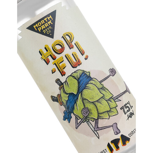 North Park Beer "Hop-Fu!" DDH West Coast IPA 16oz Can - San Diego, CA North Park Beer "Hop-Fu!" DDH West Coast IPA 16oz Can - San Diego, CA