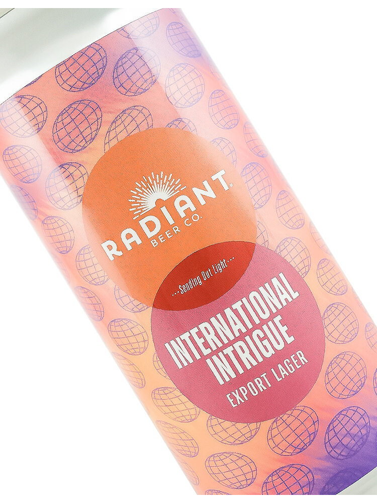 Radiant Beer "International Intrigue" Export Lager 16oz Can - Anaheim, CA