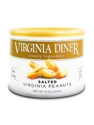 Virginia Diner "Salted" Virginia Peanuts 9oz Tin, Wakefield, Virginia
