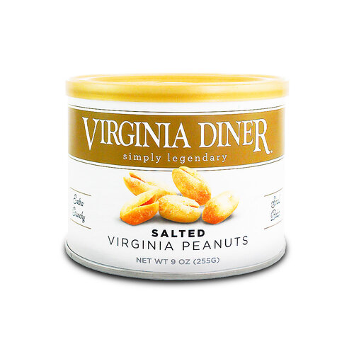 Virginia Diner "Salted" Virginia Peanuts 9oz Tin, Wakefield, Virginia Virginia Diner "Salted" Virginia Peanuts 9oz Tin, Wakefield, Virginia