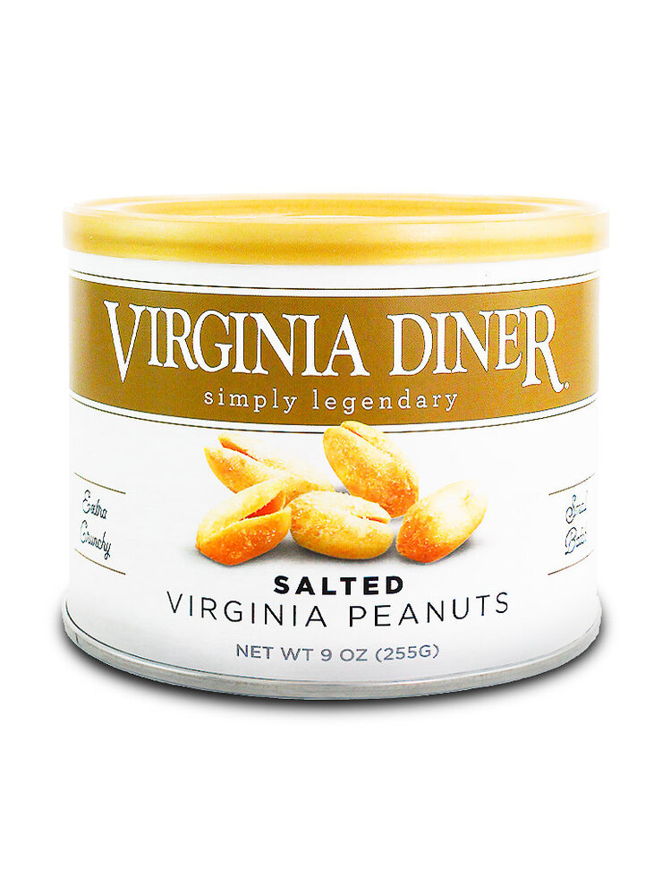Virginia Diner "Salted" Virginia Peanuts 9oz Can, Wakefield, Virginia