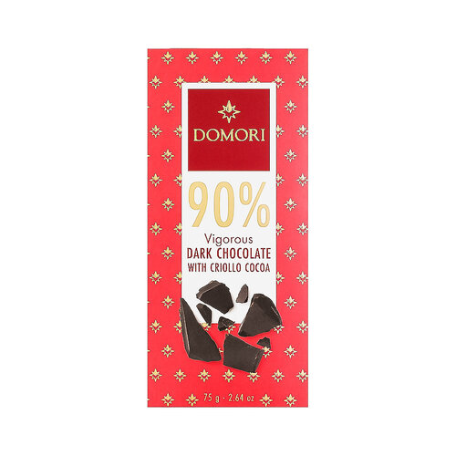 Domori 90% Vigorous Dark Chocolate With Criollo Cocoa 2.64oz Bar, Italy Domori 90% Vigorous Dark Chocolate With Criollo Cocoa 2.64oz Bar, Italy