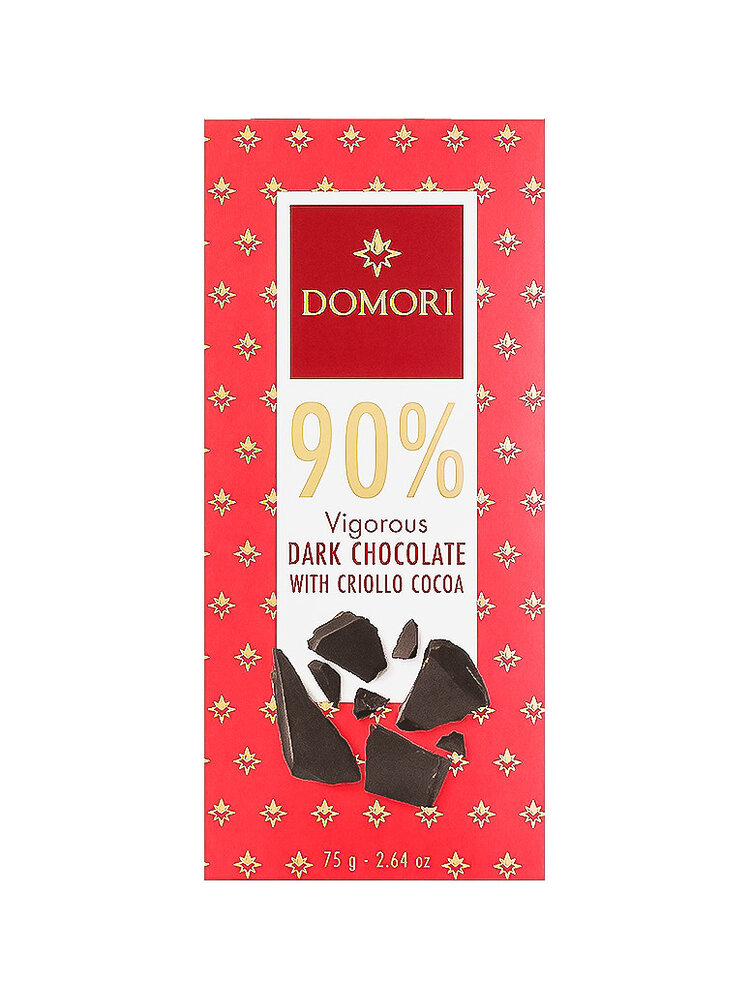 Domori 90% Vigorous Dark Chocolate With Criollo Cocoa 2.64oz Bar, Italy