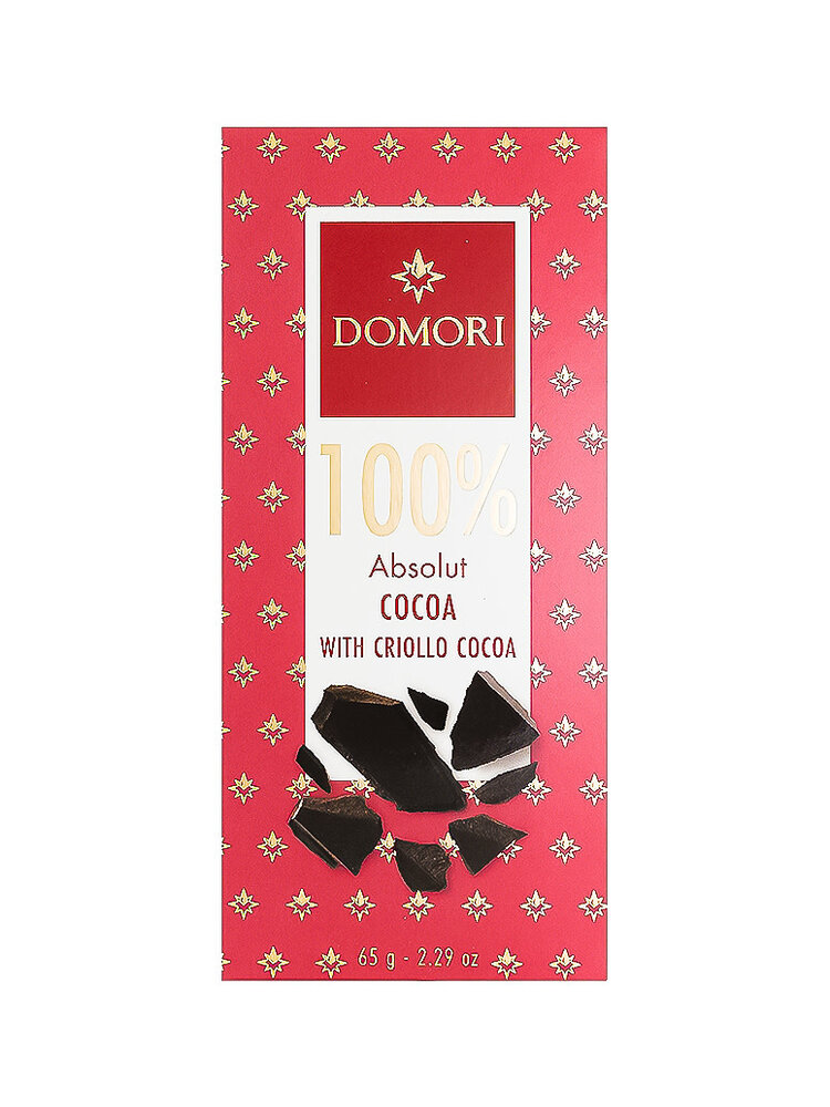 Domori 100% Absolut Cocoa With Criollo Cocoa 2.29oz Bar, Italy