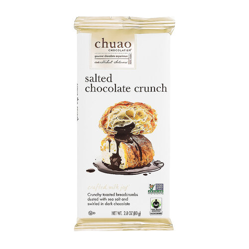 Chuao Salted Chocolate Crunch Chocolate Bar 2.8oz, Carlsbad, California Chuao Salted Chocolate Crunch Chocolate Bar 2.8oz, Carlsbad, California