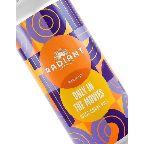 Radiant Beer "Only In The Movies" West Coast Pils 16oz Can - Anaheim, CA Radiant Beer "Only In The Movies" West Coast Pils 16oz Can - Anaheim, CA