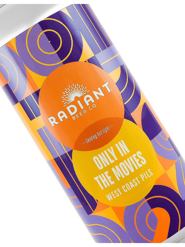 Radiant Beer "Only In The Movies" West Coast Pils 16oz Can - Anaheim, CA