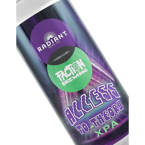 Radiant Beer/Faction Brewing "Access To Theory" XPA 16oz Can - Anaheim, CA Radiant Beer/Faction Brewing "Access To Theory" XPA 16oz Can - Anaheim, CA