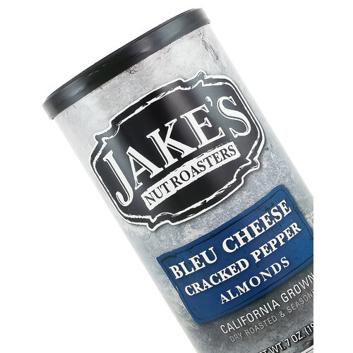 Jake's Nut Roasters "Bleu Cheese Cracked Pepper" Almonds 7oz Can, Newman, California Jake's Nut Roasters "Bleu Cheese Cracked Pepper" Almonds 7oz Can, Newman, California