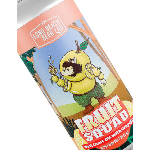 Long Beach Beer Lab "Fruit Squad" West Coast IPA 16oz Can - Long Beach, CA Long Beach Beer Lab "Fruit Squad" West Coast IPA 16oz Can - Long Beach, CA