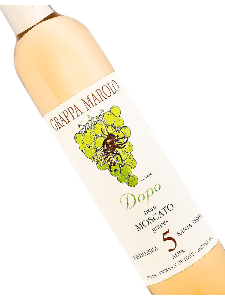 Santa Teresa Grappa Marolo "Dopo" From Moscato Grapes Half Bottle, Piemonte, Italy